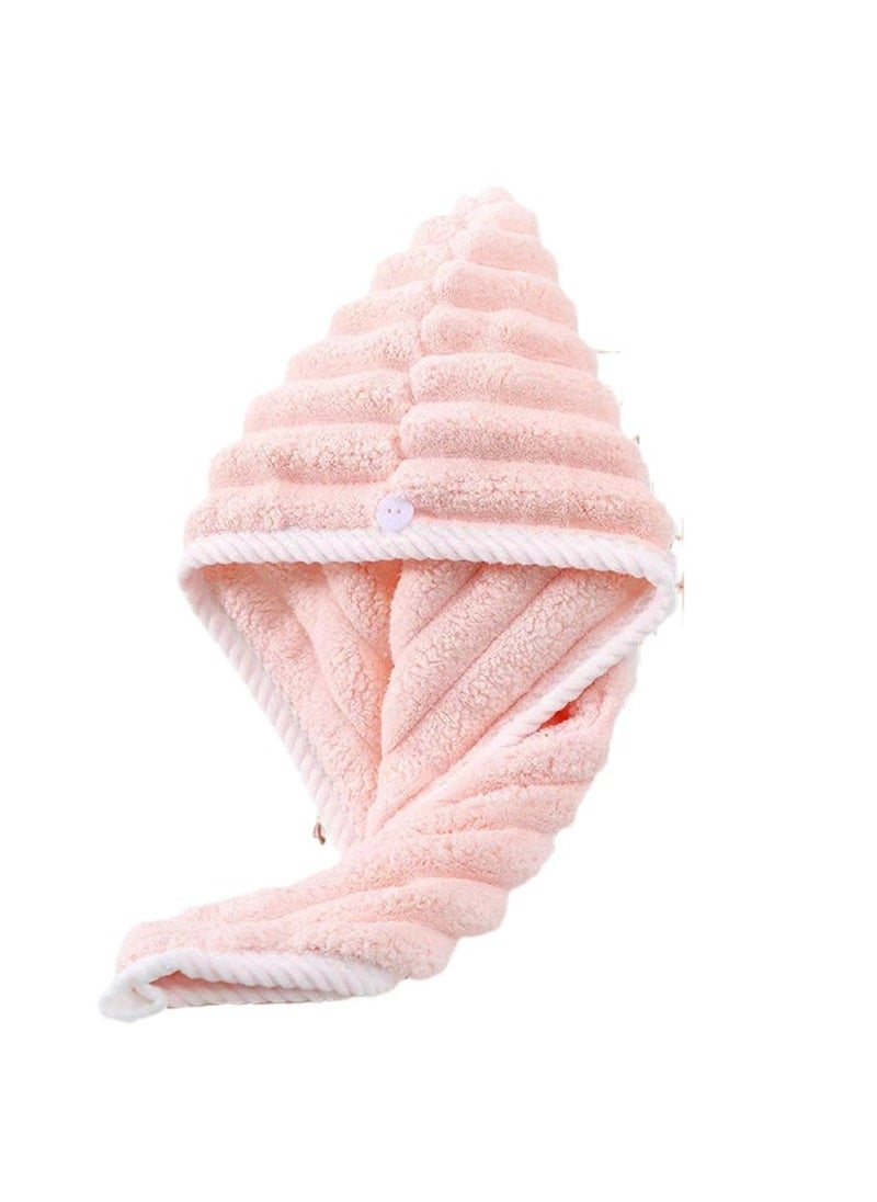 Goolsky Striped Microfiber Hair Towel Wrap - Super Absorbent Quick-Dry Hair Turban for Women, Soft Bath Head Towel for Long & Short Hair, Modern Cartoon-Themed Fast Drying Cap, Polyester & Acetate Blend, Woven 120gsm - Pack of 1  - Image 5