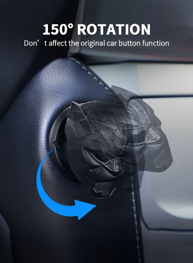GROIC Car Start Stop Button Cover Skull Ignition Protective Cover Push Start Button Cover Anti-Scratch Car Engine Decoration Ring Car Interior Accessory - Image 3