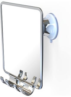 Luxo Luxo Shower Mirror, Shower Mirror fogless for Shaving with a Removable Razor Holder - Shaving Mirror for Shower with a Powerful Suction Cup - Shatterproof fogless Mirror for Shower 