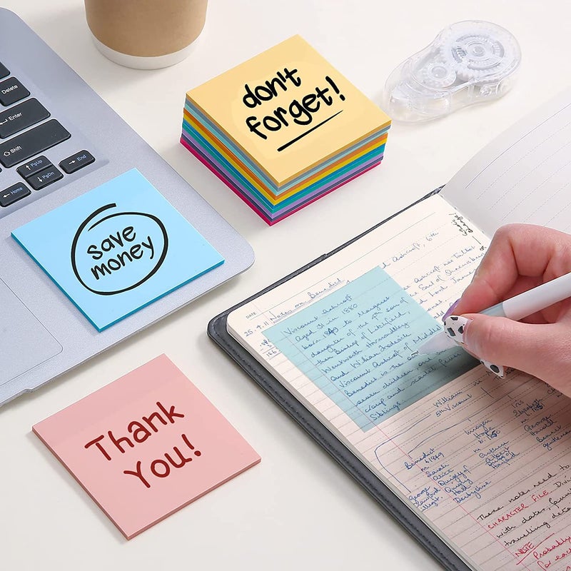 Yuedo Size Morandi Series Transparent Sticky Notes Ins Strong Sticky Cute Student Notes Spot - Image 3