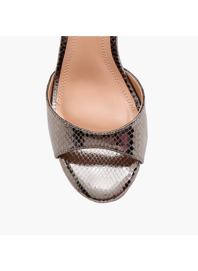 ايل صنادل نسائية بكعب سميك بإبزيم مزخرف - Image 4