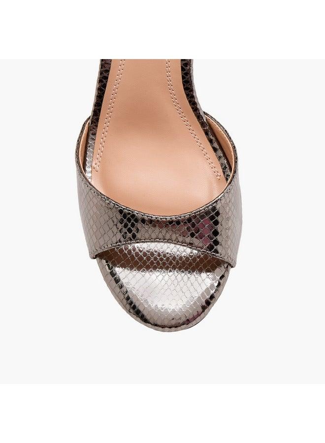 ايل صنادل نسائية بكعب سميك بإبزيم مزخرف - Image 4