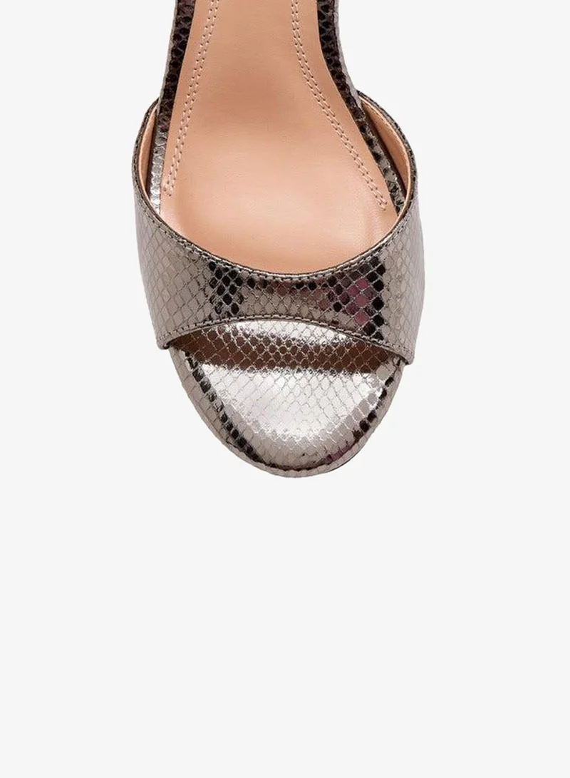 ELLE GREY Women's Textured Platform Sandals with Buckle Closure for Women | Best Price UAE