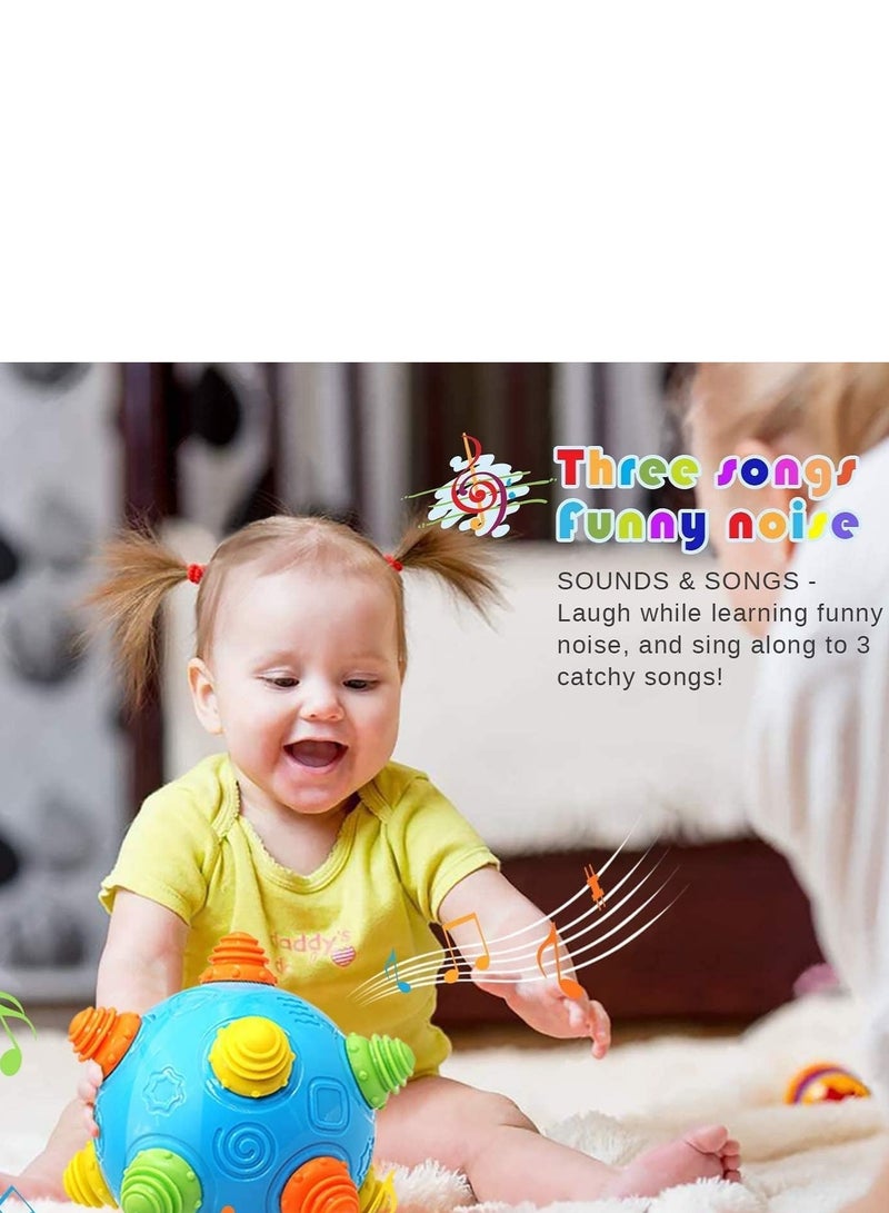 Bukela Toddlers Baby Music Shake Ball Toy  for Babies,Dancing Bumpy & Interactive Sounds Crawl Ball Toy, Best Bouncing Sensory Learning Gift for 3+ Year Old Boys Girls. - Image 3