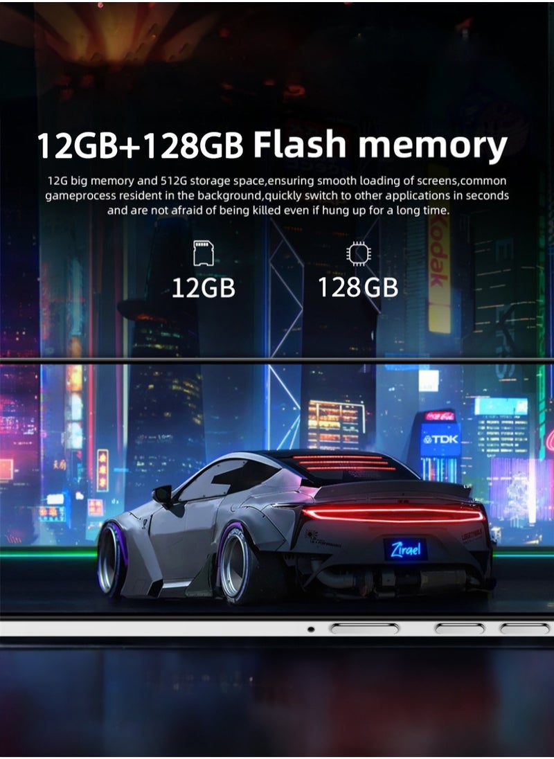 No branded - R60 Ultra 7.3-Inch HD Smartphone, 5G, Dual SIM, 128GB, Android 13, Front and Rear Dual Cameras, Wifi, GPS, E-books, Video, Gravity Sensor, Alarm, Calendar,Calculator，World clock，Face recognition - Image 1