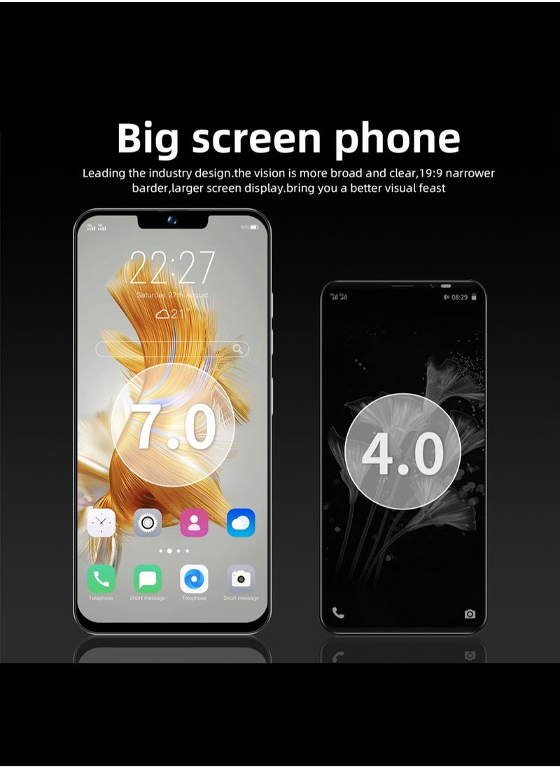 No branded - R60 Ultra 7.3-Inch HD Smartphone, 5G, Dual SIM, 128GB, Android 13, Front and Rear Dual Cameras, Wifi, GPS, E-books, Video, Gravity Sensor, Alarm, Calendar,Calculator，World clock，Face recognition - Image 1