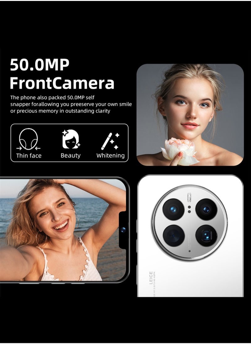 No branded - R60 Ultra 7.3-Inch HD Smartphone, 5G, Dual SIM, 128GB, Android 13, Front and Rear Dual Cameras, Wifi, GPS, E-books, Video, Gravity Sensor, Alarm, Calendar,Calculator，World clock，Face recognition - Image 1