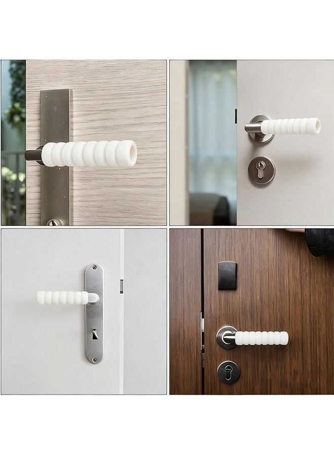 Door Handle Protector, Protective Handle Covers Soft Foam Kid Baby Safety Door Handle Knob Gaurd Door Handle Bumper In Beige - Child And Wall Protector 10 Pack - Image 2