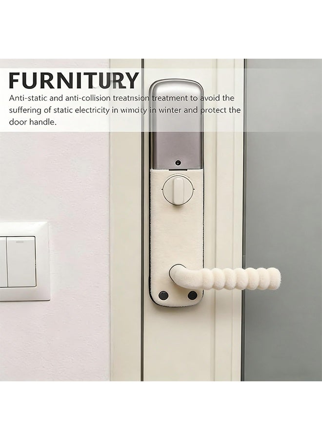 Door Handle Protector, Protective Handle Covers Soft Foam Kid Baby Safety Door Handle Knob Gaurd Door Handle Bumper In Beige - Child And Wall Protector 10 Pack - Image 3