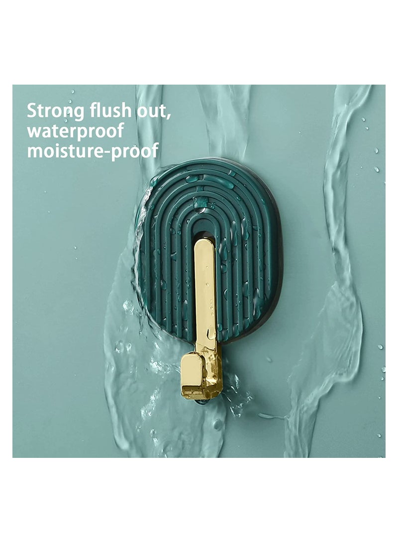 SYOSI Self Adhesive Hooks, Colored Plastic Sticky Hooks, for Hanging Towel Coat Robe Keys, Wall Hanger Waterproof, 6 Pcs - Image 5