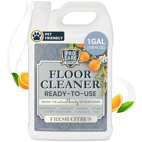ProCare Floor Cleaner (Made in USA) | Tile, Stone, Laminate, Vinyl & Natural Wood Floor Cleaner for Mopping, Household Supplies, Cleaning Solution with Citrus Aroma - 1 Gal (128 Fl Oz) - Image 1