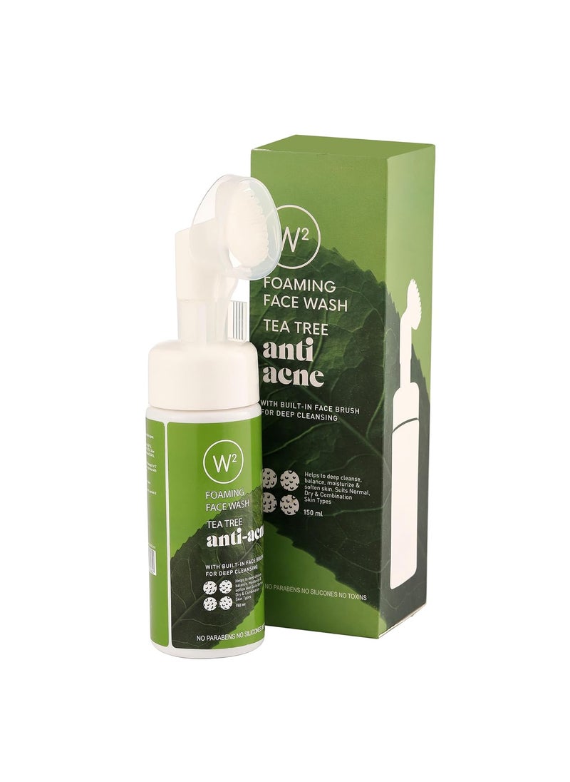 W2 W2 Why Wait Tea Tree Foaming Face Wash Effective deep pore cleansing Removes dirt excess oil Improves Texture 150 ml  - Image 1