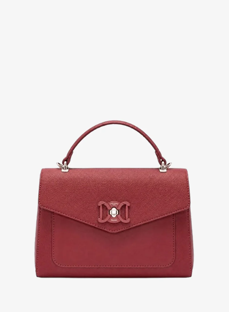 David Jones David Jones formal bag for women cm7793| Faux leather clutch evening bag with twist lock hardware| Top handle evening vegan leather purse