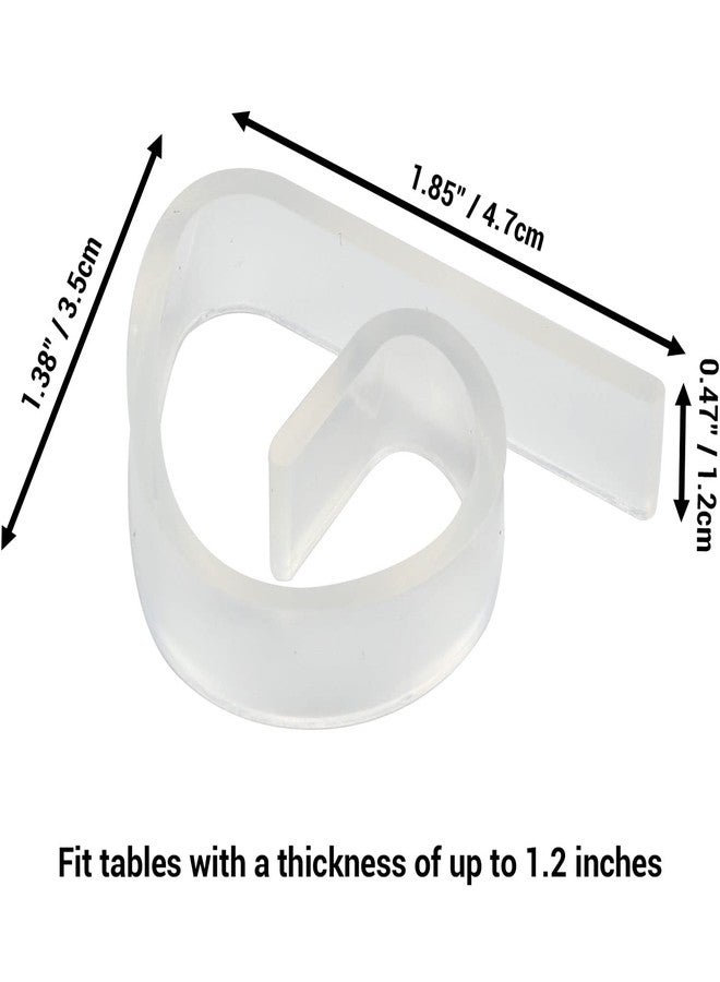 IFAMIO 24 Pack Plastic Tablecloth Clips Clear Picnic Table Cloth Clips Transparent Table Cover Holder Clamps Ideal for Outdoor Tables Restaurants Weddings Marquees Banquets Graduation Parties (e Shape) - Image 3