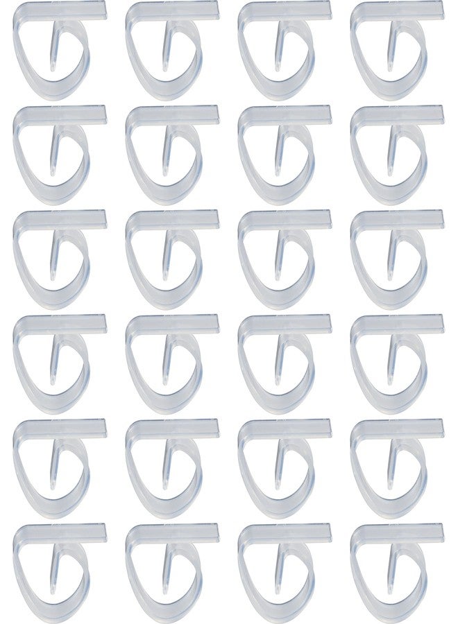 IFAMIO 24 Pack Plastic Tablecloth Clips Clear Picnic Table Cloth Clips Transparent Table Cover Holder Clamps Ideal for Outdoor Tables Restaurants Weddings Marquees Banquets Graduation Parties (e Shape) - Image 1