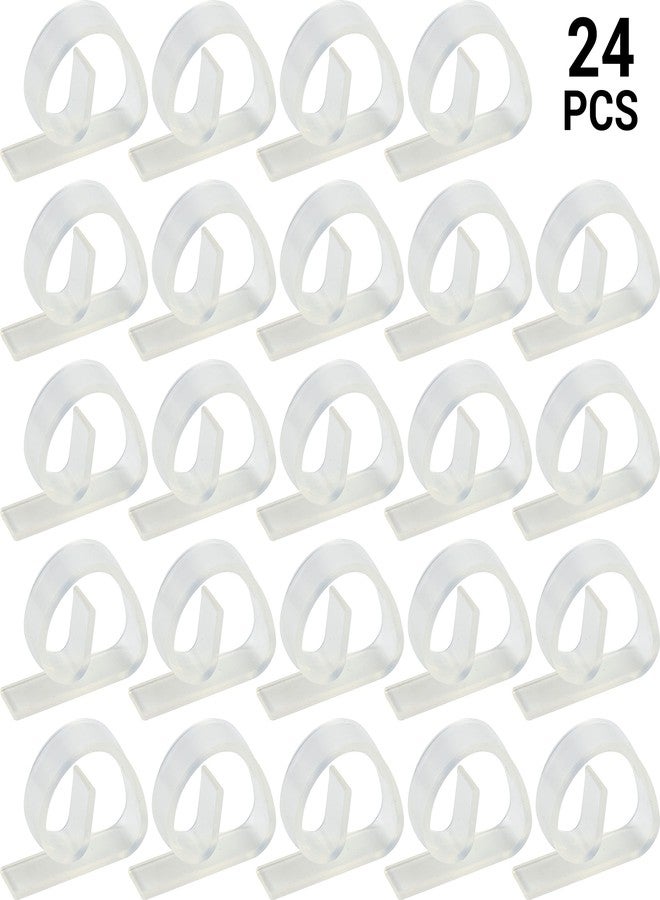 IFAMIO 24 Pack Plastic Tablecloth Clips Clear Picnic Table Cloth Clips Transparent Table Cover Holder Clamps Ideal for Outdoor Tables Restaurants Weddings Marquees Banquets Graduation Parties (e Shape) - Image 2