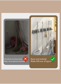 Magic Park Broom Holder,Wall Mount Mop Holder Self Adhesive Mop Hanger Wall mounted Storage Tool Organizers for Home, Kitchen, Bathroom Garden storage  - Image 3
