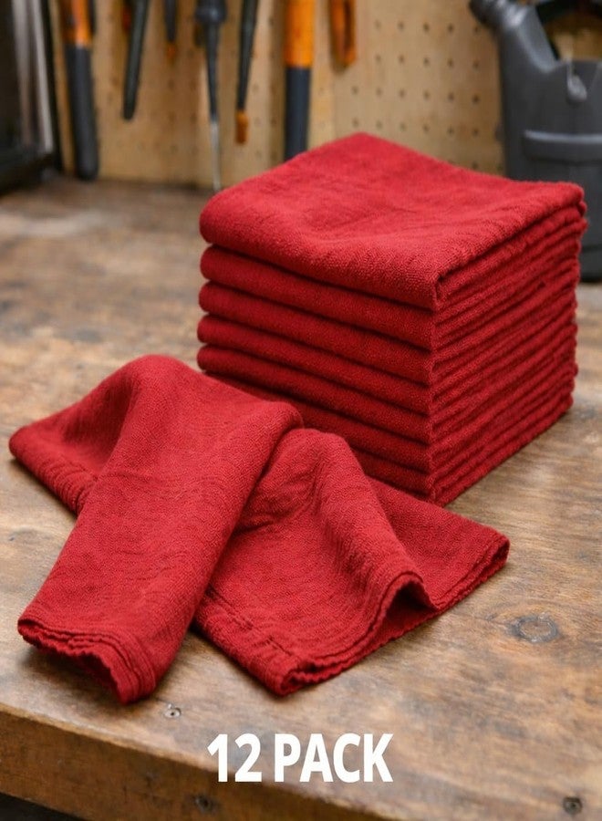 Tribello LIBMAN 100% Cotton Shop Towels - Reusable Cleaning Shop Rags - 13''x17'' (12 Pack Extra Absorbent, Durable, Heavy Duty Utility Cloth Towels for Industrial, Garage, Auto, Tools, Home - Image 4