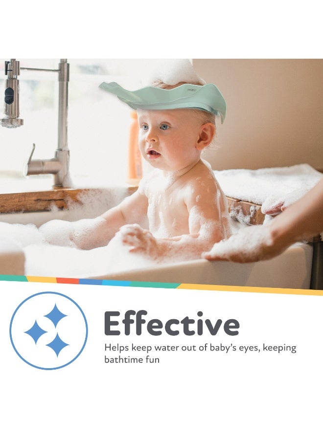 Peachjoy Baby Shower Cap Adjustable Baby Hair Washing Guard Shampoo Hat Bath Shield Visor Hat Eyes and Ears Head Protection Waterproof Soft Silicone Shower Cap for Kids Toddler Pink - Image 3