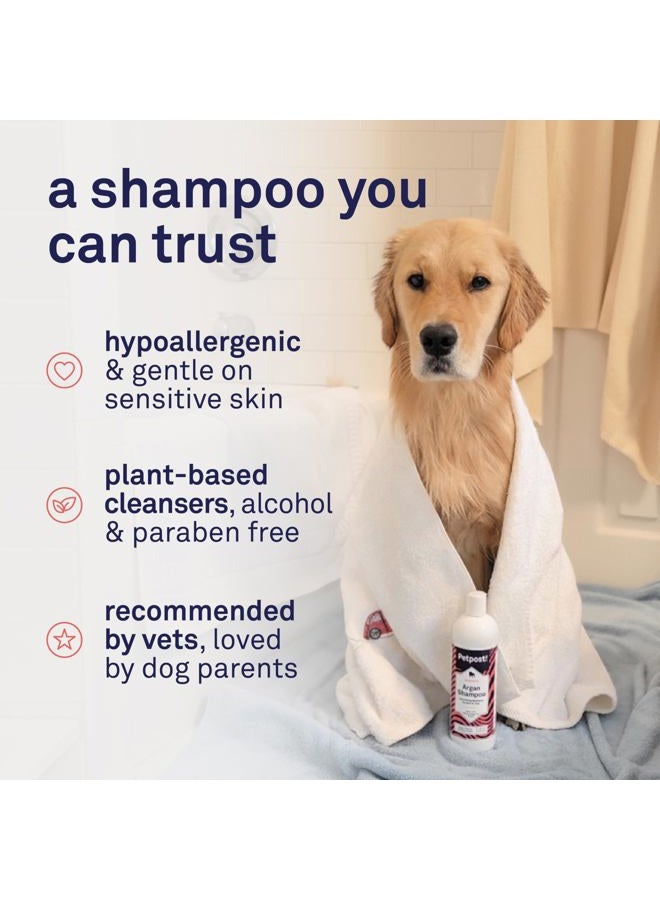 Petpost Argan Shampoo for Dogs - Naturally Heals, Protects, & Rejuvenates Dog Dry Skin & Coat - Argan Oil and Aloe Formula (474 mL) - Image 4