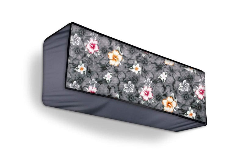 Da Anushi Polyester Split Ac Cover Indoor Unit For 1 Ton Capacity Ac, All Weather Cover/Attractive Digital Prints/Dustproof/Water Resistant Ac Cover (Pack Of 2, Flower) - Image 2