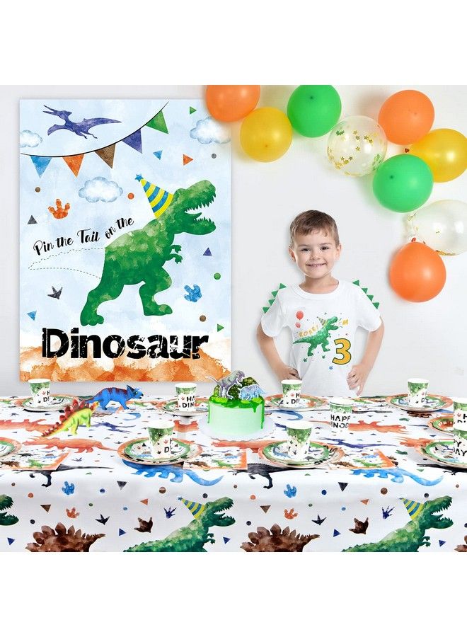 Wernnsai Pin The Tail On The Dinosaur Party Game 20 X 29 Dinosaur Party Games For Kids Boys With 24 Pcs Tails Watercolor Dino Birthday Party Supplies For Wall Home Room Decorations - Image 5