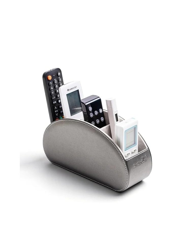 Liying Remote Control Holder with 5 Compartments - PU Leather Remote Caddy Desktop Organizer Store TV, DVD, Blu-Ray, Media Player, Heater Controllers, (Grey) - pzsku/Z328461D8A117AFF7A3C7Z/45/_/1733055065/fd341408-617b-4b29-9bc6-98211fa0691b