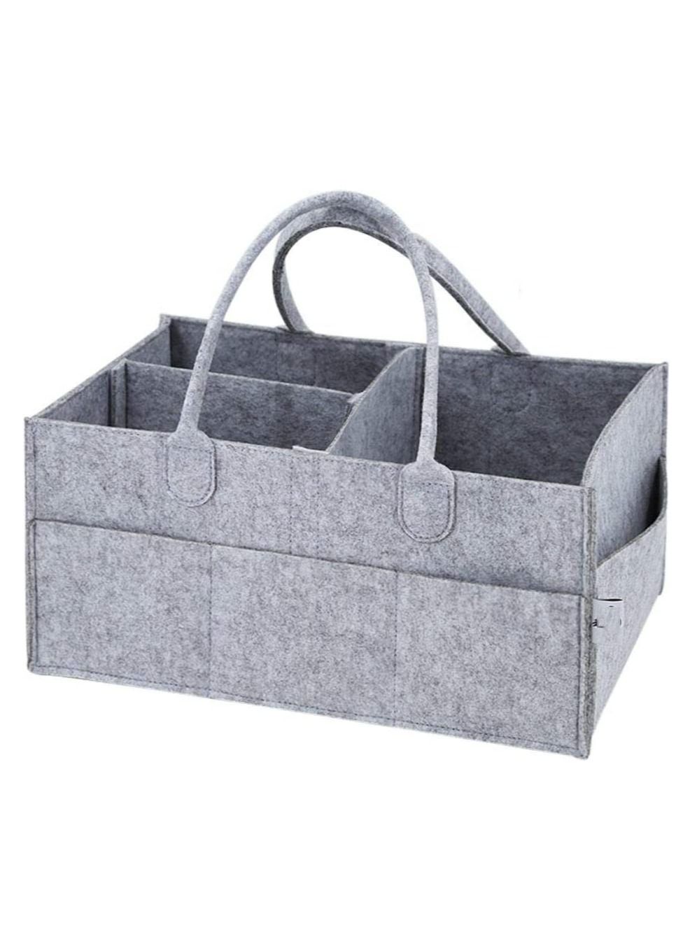 BLOOMING TIME Baby Diaper Caddy Organizer Portable Large Diaper Caddy Tote Car Travel Bag