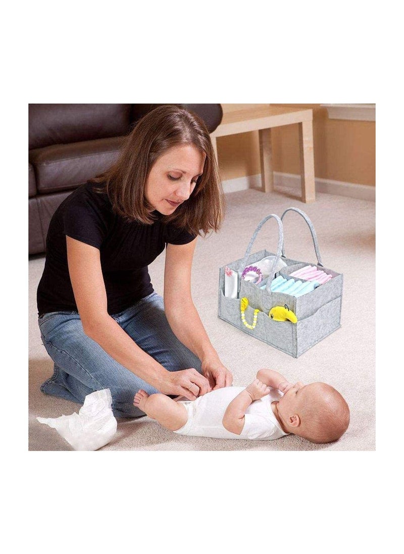 BLOOMING TIME Baby Diaper Caddy Organizer Portable Large Diaper Caddy Tote Car Travel Bag  - Image 4