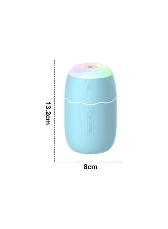 Ultra Quiet Portable Ultrasonic Air Humidifier for Car, Office, Bedroom and LED Night Lamp - 280ml - Image 2