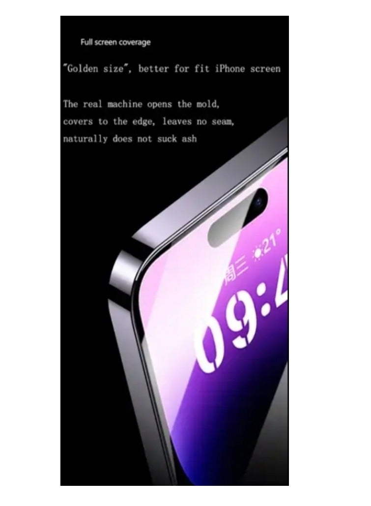 OASIS-TH iPhone 15 Pro Screen Protector 6.1" HD Clear Scratch Resistant Anti-Fingerprint  Bubble Free  9H Tempered Glass Film  - Image 5