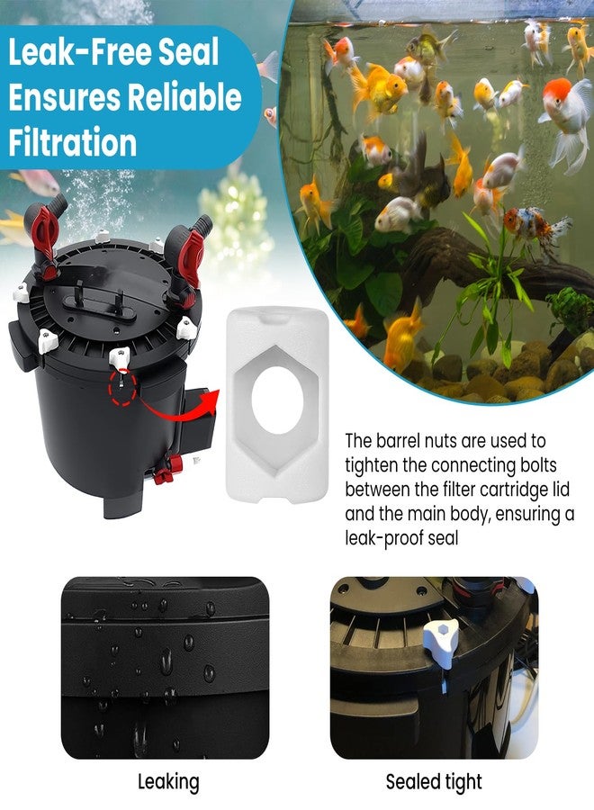 مجموعة صواميل تثبيت غطاء فلتر حوض السمك ETZ، عبوة من 12 قطعة، متوافقة مع فلاتر Fluval الأسطوانية من طرازات Fluval FX6 وFX5 وFX2 وFX4، جزء من صواميل قفل غطاء فلتر حوض السمك - Image 5
