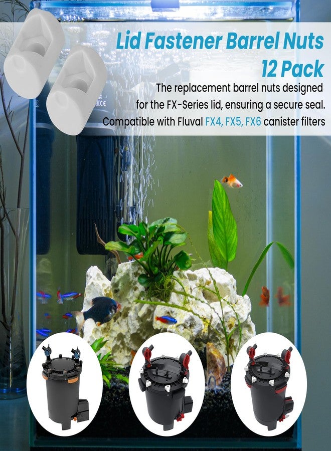 مجموعة صواميل تثبيت غطاء فلتر حوض السمك ETZ، عبوة من 12 قطعة، متوافقة مع فلاتر Fluval الأسطوانية من طرازات Fluval FX6 وFX5 وFX2 وFX4، جزء من صواميل قفل غطاء فلتر حوض السمك - Image 4