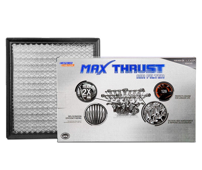 Spearhead MPG Defense Max Thrust Engine Air Filter For All Mileage Vehicles, Fits Like OEM, Restores MPG & Acceleration (MT-440) - Image 1