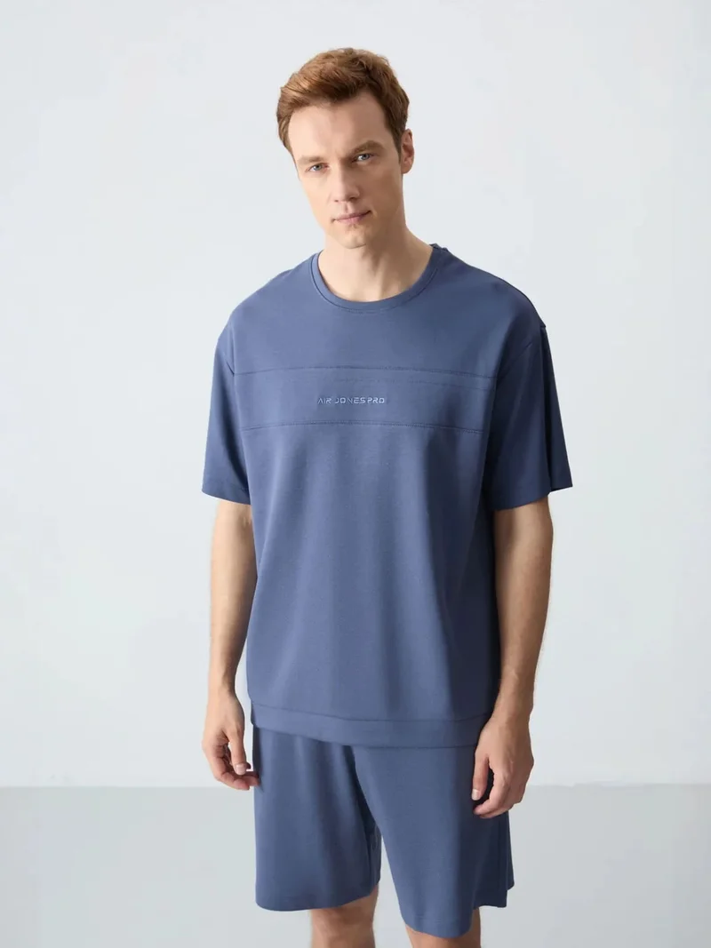 تومي لايف TOMMY Men's Oversized Cotton-Blend T-Shirt And Shorts Set