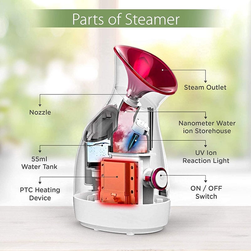 KD ZONE Steamer for Cold Cough Vapourizer Steamer for Face steam Steam Inhaler Vaporizer Machine Facial Steamer Beauty Skin Cleaner Facial Massager - Image 5