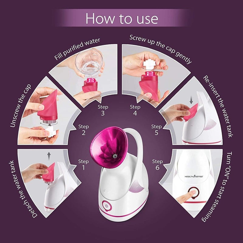 KD ZONE Steamer for Cold Cough Vapourizer Steamer for Face steam Steam Inhaler Vaporizer Machine Facial Steamer Beauty Skin Cleaner Facial Massager - Image 3