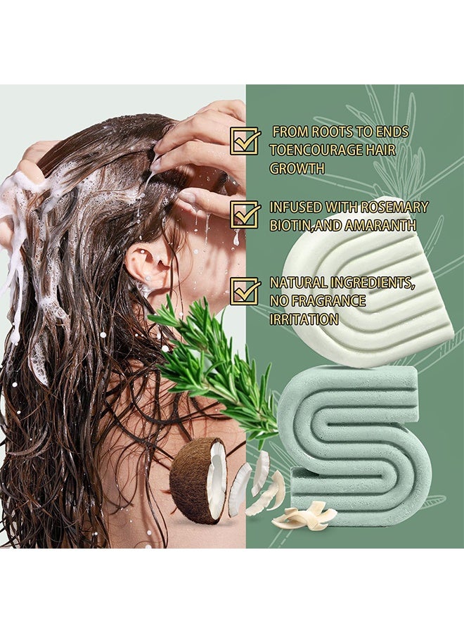 YILEST Rosemary & Biotin Solid Shampoo and Conditioner Set for Hair Growth - Strengthening, Thickening & Volumizing Shampoo and Conditioner Bar 2 pack - Image 2