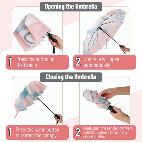 Mr. Pen- Windproof Travel Umbrella, Automatic Umbrellas for Rain, Compact Umbrella, Travel Umbrella Compact, Windproof Umbrella, Umbrellas for Rain Windproof, Portable Umbrella - Image 4