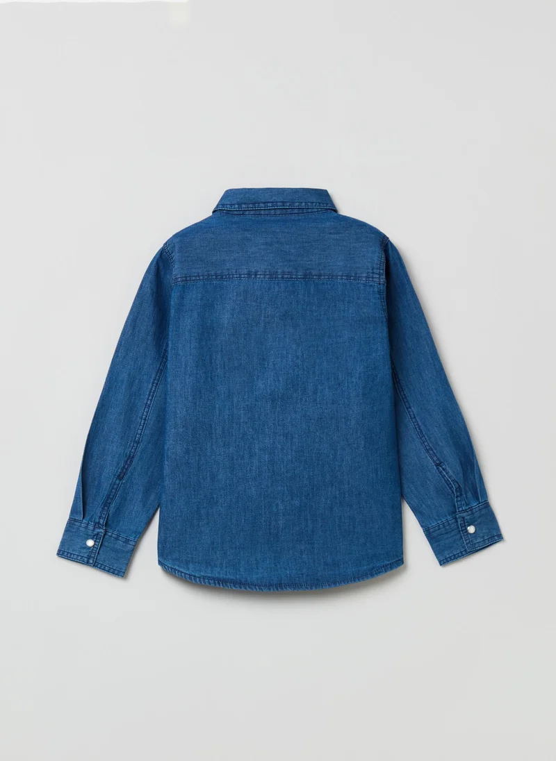 او في اس Ovs Housebrand Denim Shirt With Pockets