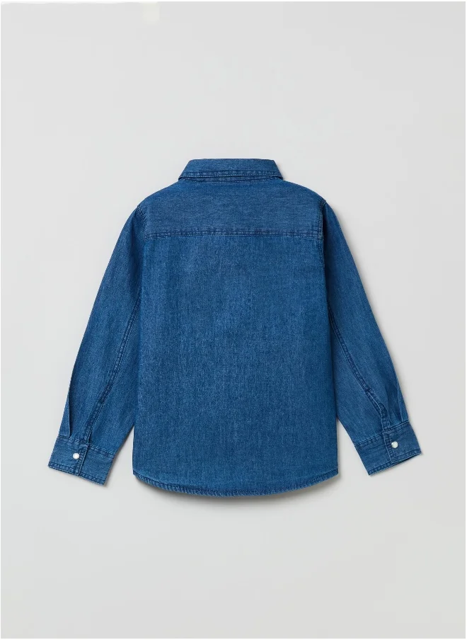 Ovs Ovs Housebrand Denim Shirt With Pockets