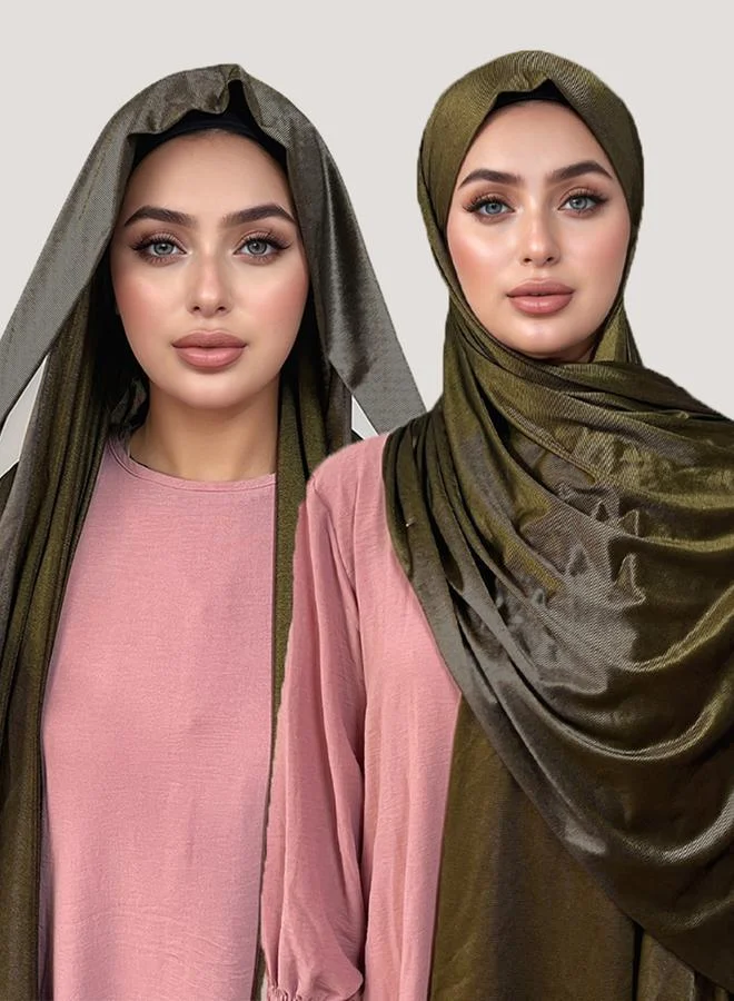 Take Two Olive Solid Hijab