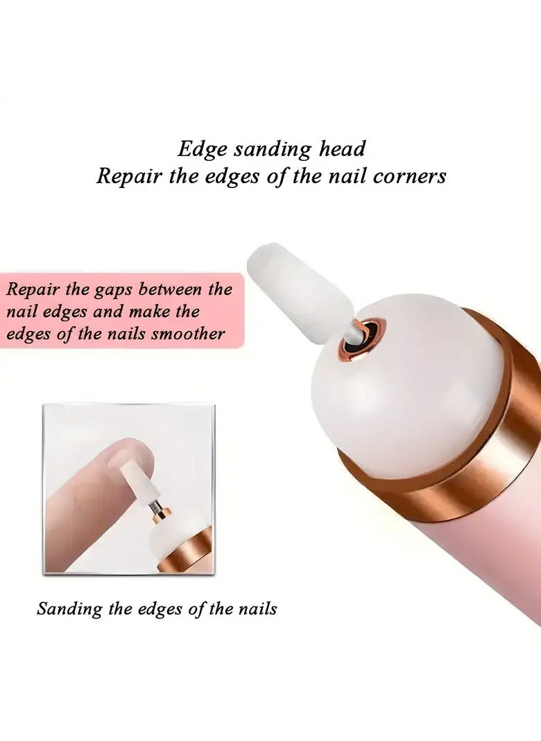 LANGMANNI - 1pc Professional Electric Nail Drill Machine Kit, USB Rechargeable Lithium Battery, Unscented Gel Nail Art Tool for Home Salon, Manicure Pedicure Polishing Equipment - Image 1