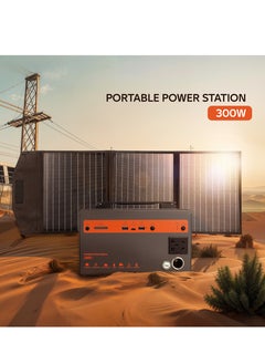 adhomax portable power station with solar panel  300w with battery capacity 276 WH  - Image 2