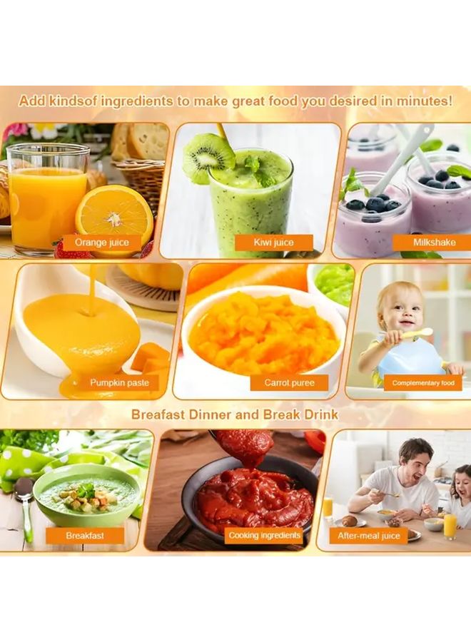 Blue Portable USB Mini Blender Cup 20000 RPM 6 Blade Electric Juicer Smoothie Maker - Image 5