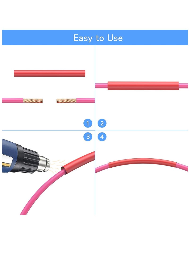 750 Pcs Heat Shrink Tubing, Electrical Wire Cable Tubing Set Shrink Ratio 2 : 1, Sleeving Wrap Wire Cable Kit for DIY (5 Colors/12 Sizes) - Image 3