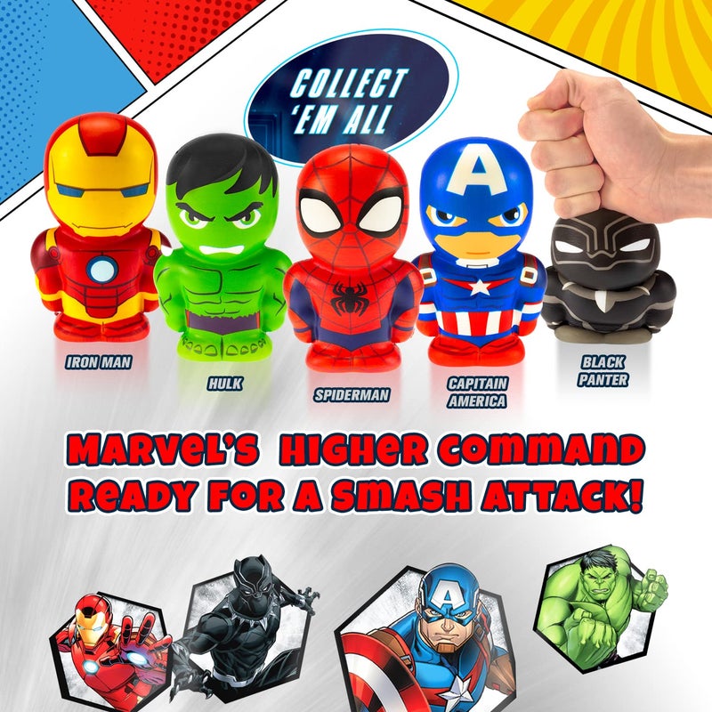Ja-Ru JA-RU Marvel Avengers Action Figures Large 5.5"" Foam Ball (1 Unit Assorted) Squishy Toy Super Hero Spiderman  Hulk  Captain America  Iron Man & Black Panther  Fidget Ball Stress Toy 6821-1s - Image 4