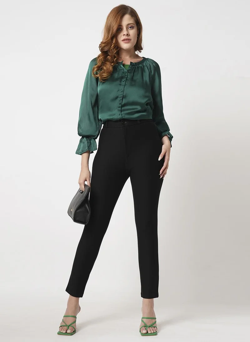 جلو باص بنطلون نسائي سكيني بخصر مرتفع وقماش مطاطي من جلوبس