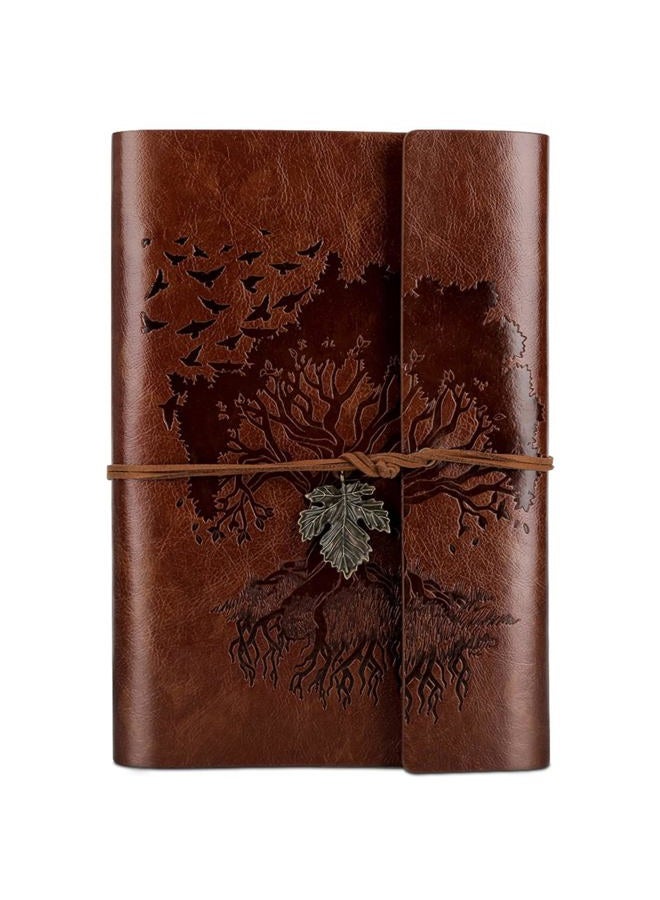 OMEYA Writing Journals Notebooks Blank Pages Vintage Refillable Faux Leather Notebook Personal Travel Diary Art Sketchbook, Gifts for Women Men Girls Boys A5 9.2 x 6.3 inch - Blue - Image 1
