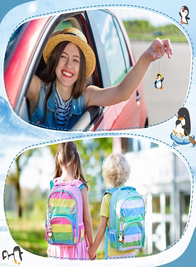 Suncalla 24 Pcs Mini Resin Penguin Figurines Keychain Cartoon Penguin Keychain Tiny Resin Winter Figurines Keyring 3D Mini Animal Key Chain for Winter Arctic Animal Birthday Party Favor Gifts(Novel) - Image 2